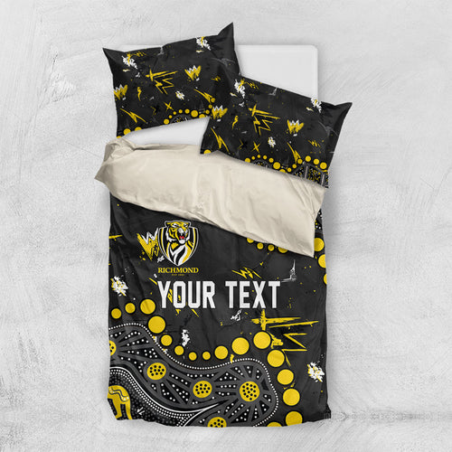 Personalized Richmond Tigers Bedding Set Aboriginal Pattern with Graffiti Style