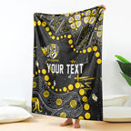 Personalized Richmond Tigers Blanket Aboriginal Pattern with Graffiti Style