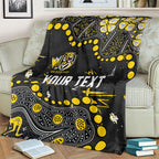 Personalized Richmond Tigers Blanket Aboriginal Pattern with Graffiti Style