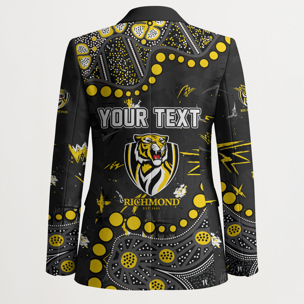 Personalized Richmond Tigers Blazer Aboriginal Pattern with Graffiti Style