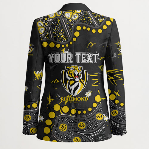Personalized Richmond Tigers Blazer Aboriginal Pattern with Graffiti Style