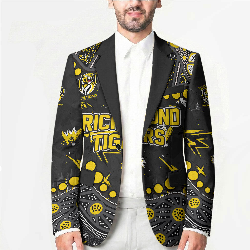 Personalized Richmond Tigers Blazer Aboriginal Pattern with Graffiti Style