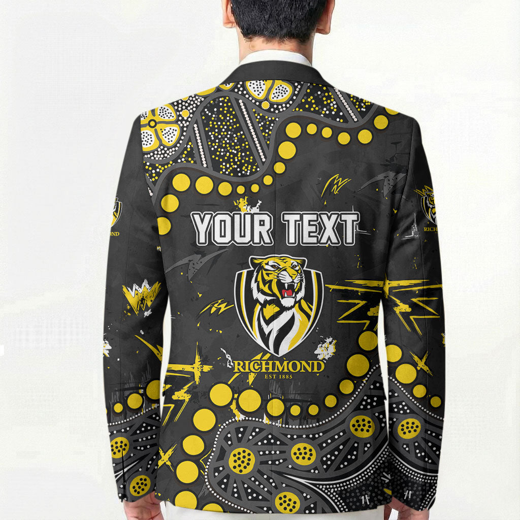Personalized Richmond Tigers Blazer Aboriginal Pattern with Graffiti Style