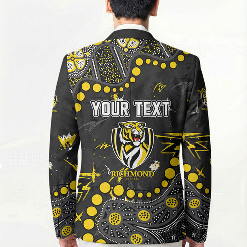 Personalized Richmond Tigers Blazer Aboriginal Pattern with Graffiti Style