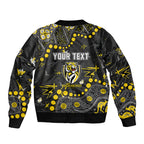 Personalized Richmond Tigers Bomber Jacket Aboriginal Pattern with Graffiti Style