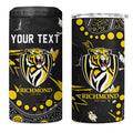 Personalized Richmond Tigers 4 in 1 Can Cooler Tumbler Aboriginal Pattern with Graffiti Style
