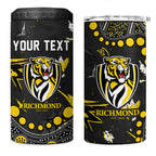 Personalized Richmond Tigers 4 in 1 Can Cooler Tumbler Aboriginal Pattern with Graffiti Style