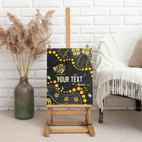 Personalized Richmond Tigers Canvas Wall Art Aboriginal Pattern with Graffiti Style