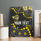 Personalized Richmond Tigers Canvas Wall Art Aboriginal Pattern with Graffiti Style