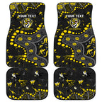 Personalized Richmond Tigers Car Mats Aboriginal Pattern with Graffiti Style