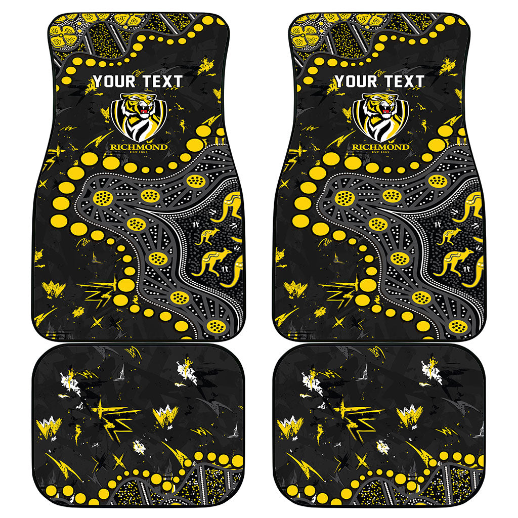 Personalized Richmond Tigers Car Mats Aboriginal Pattern with Graffiti Style