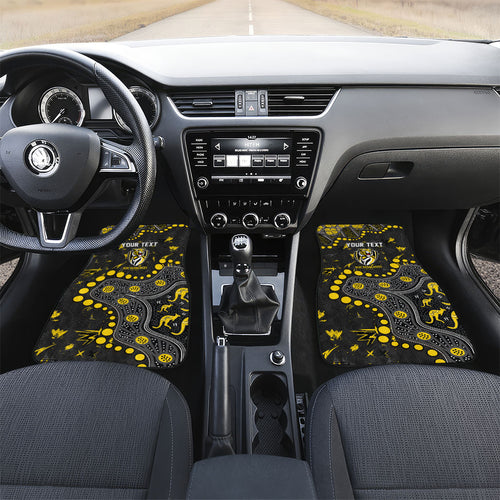 Personalized Richmond Tigers Car Mats Aboriginal Pattern with Graffiti Style