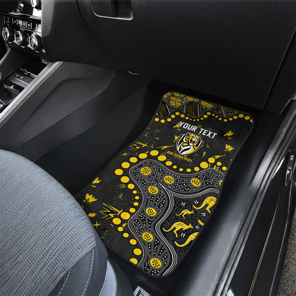 Personalized Richmond Tigers Car Mats Aboriginal Pattern with Graffiti Style