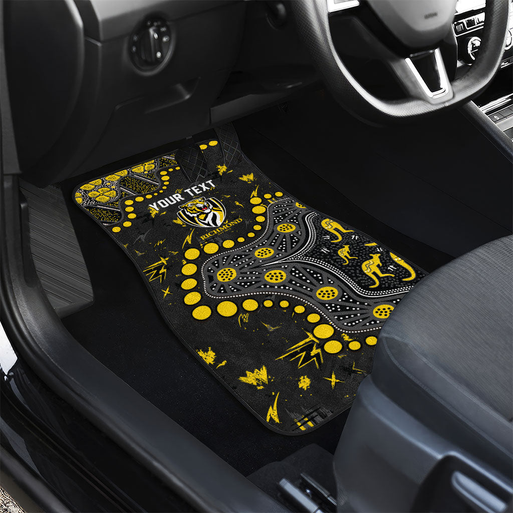 Personalized Richmond Tigers Car Mats Aboriginal Pattern with Graffiti Style