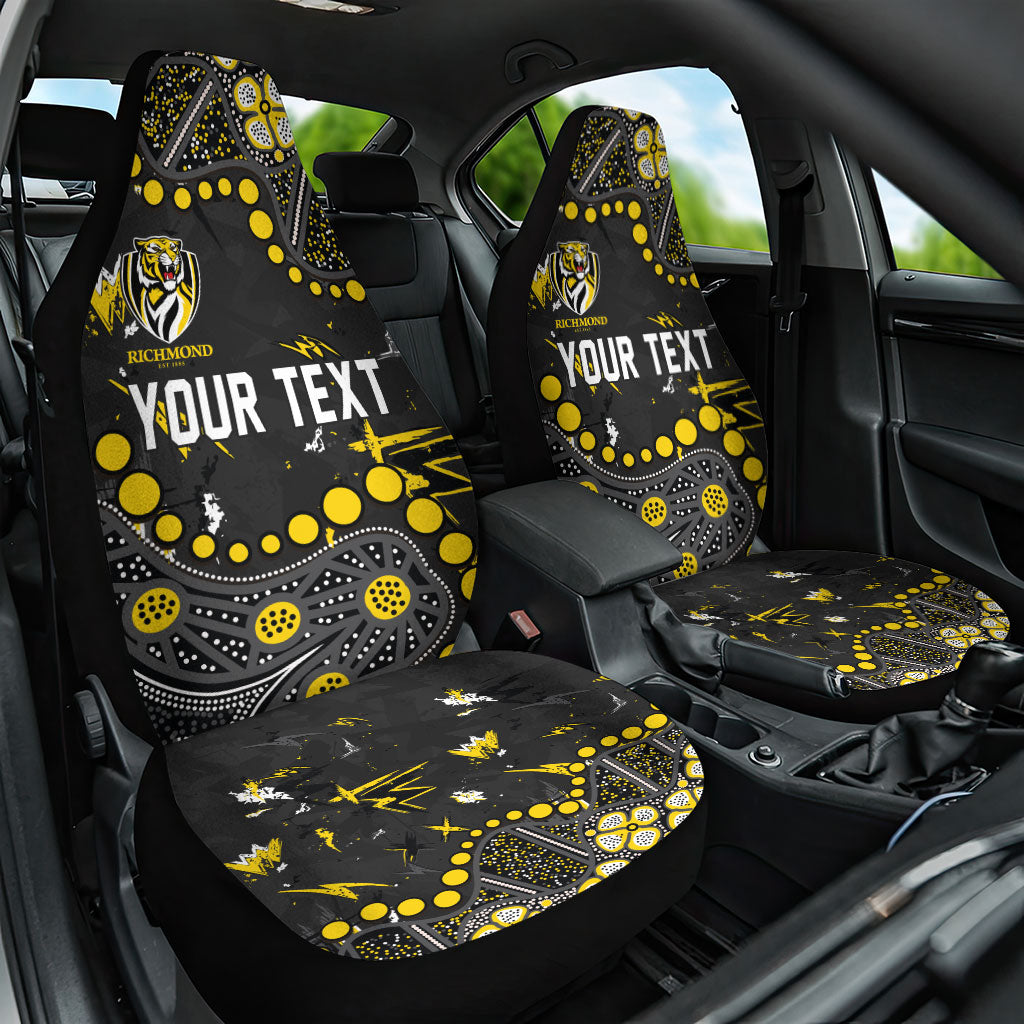 Personalized Richmond Tigers Car Seat Cover Aboriginal Pattern with Graffiti Style