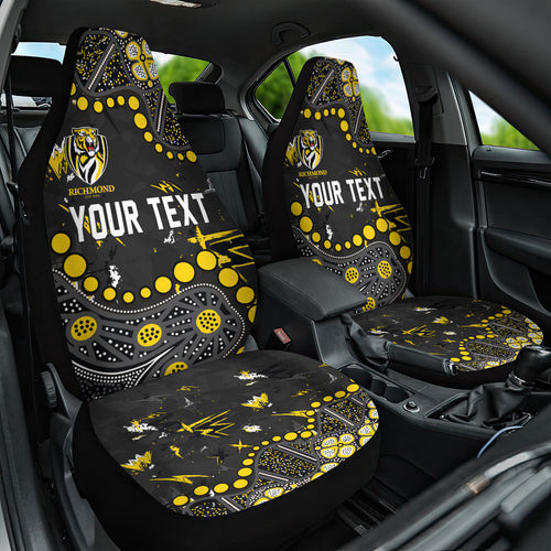 Personalized Richmond Tigers Car Seat Cover Aboriginal Pattern with Graffiti Style