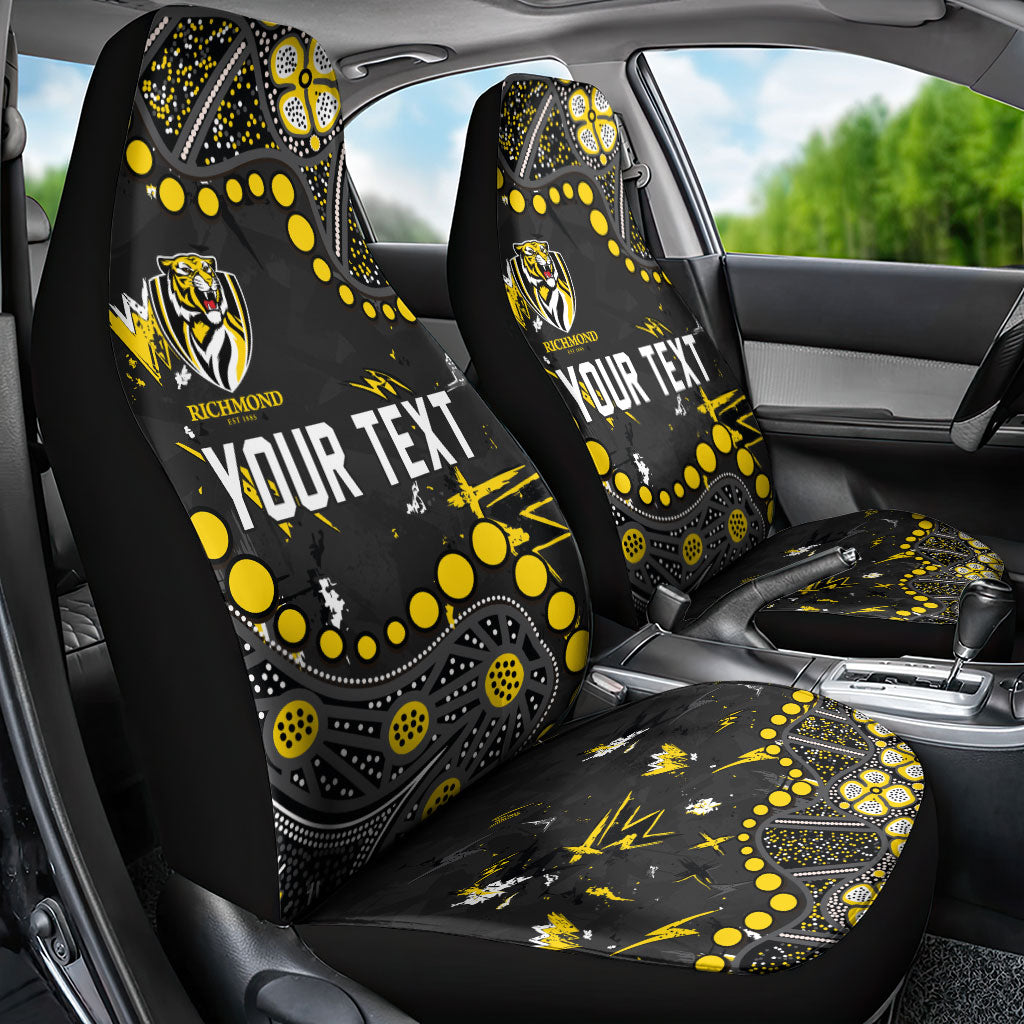 Personalized Richmond Tigers Car Seat Cover Aboriginal Pattern with Graffiti Style