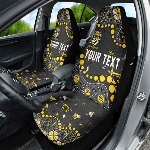 Personalized Richmond Tigers Car Seat Cover Aboriginal Pattern with Graffiti Style