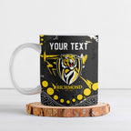 Personalized Richmond Tigers Ceramic Mug Aboriginal Pattern with Graffiti Style