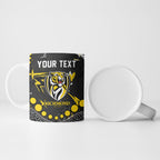 Personalized Richmond Tigers Ceramic Mug Aboriginal Pattern with Graffiti Style