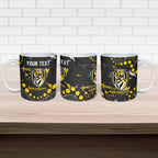 Personalized Richmond Tigers Ceramic Mug Aboriginal Pattern with Graffiti Style