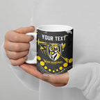 Personalized Richmond Tigers Ceramic Mug Aboriginal Pattern with Graffiti Style
