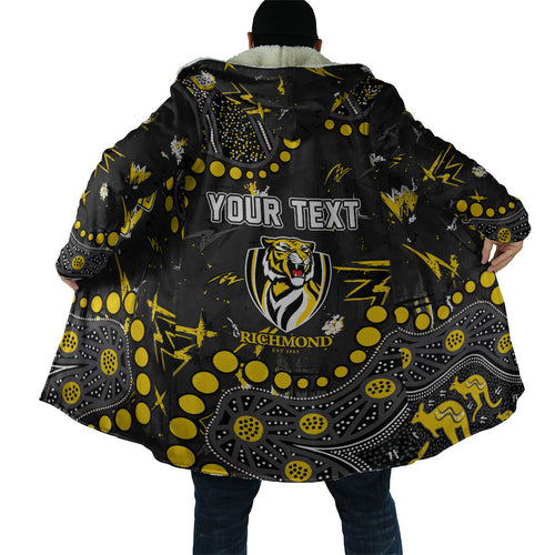 Personalized Richmond Tigers Cloak Aboriginal Pattern with Graffiti Style