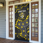 Personalized Richmond Tigers Door Cover Aboriginal Pattern with Graffiti Style