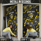 Personalized Richmond Tigers Door Cover Aboriginal Pattern with Graffiti Style