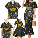 Personalized Richmond Tigers Family Matching Mermaid Dress and Hawaiian Shirt Aboriginal Pattern with Graffiti Style