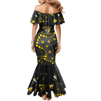 Personalized Richmond Tigers Family Matching Mermaid Dress and Hawaiian Shirt Aboriginal Pattern with Graffiti Style