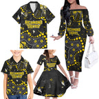 Personalized Richmond Tigers Family Matching Off The Shoulder Long Sleeve Dress and Hawaiian Shirt Aboriginal Pattern with Graffiti Style