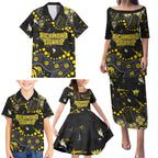 Personalized Richmond Tigers Family Matching Puletasi and Hawaiian Shirt Aboriginal Pattern with Graffiti Style