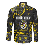 Personalized Richmond Tigers Family Matching Puletasi and Hawaiian Shirt Aboriginal Pattern with Graffiti Style
