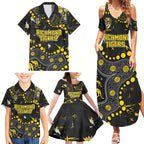 Personalized Richmond Tigers Family Matching Summer Maxi Dress and Hawaiian Shirt Aboriginal Pattern with Graffiti Style