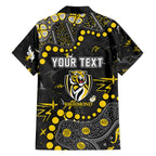 Personalized Richmond Tigers Family Matching Summer Maxi Dress and Hawaiian Shirt Aboriginal Pattern with Graffiti Style