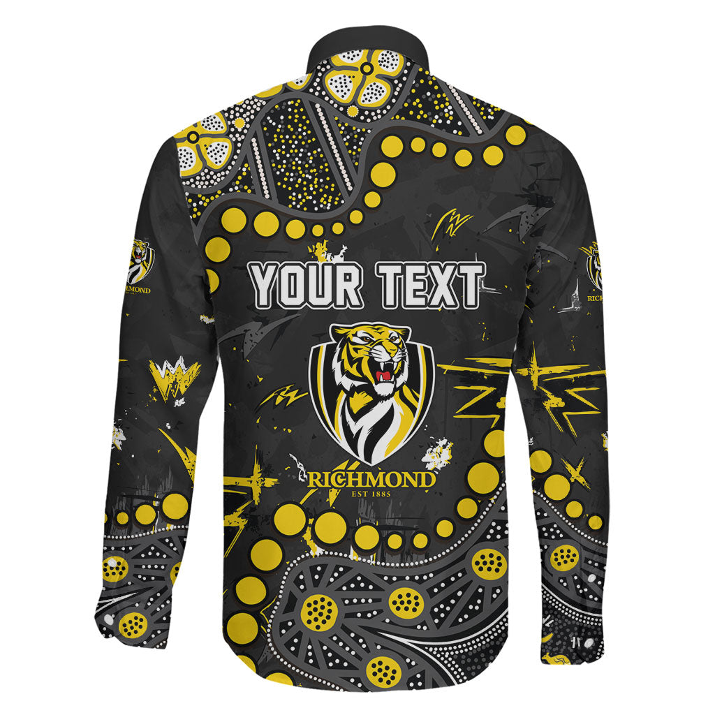 Personalized Richmond Tigers Family Matching Summer Maxi Dress and Hawaiian Shirt Aboriginal Pattern with Graffiti Style