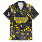 Personalized Richmond Tigers Family Matching Tank Maxi Dress and Hawaiian Shirt Aboriginal Pattern with Graffiti Style