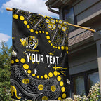 Personalized Richmond Tigers Garden Flag Aboriginal Pattern with Graffiti Style
