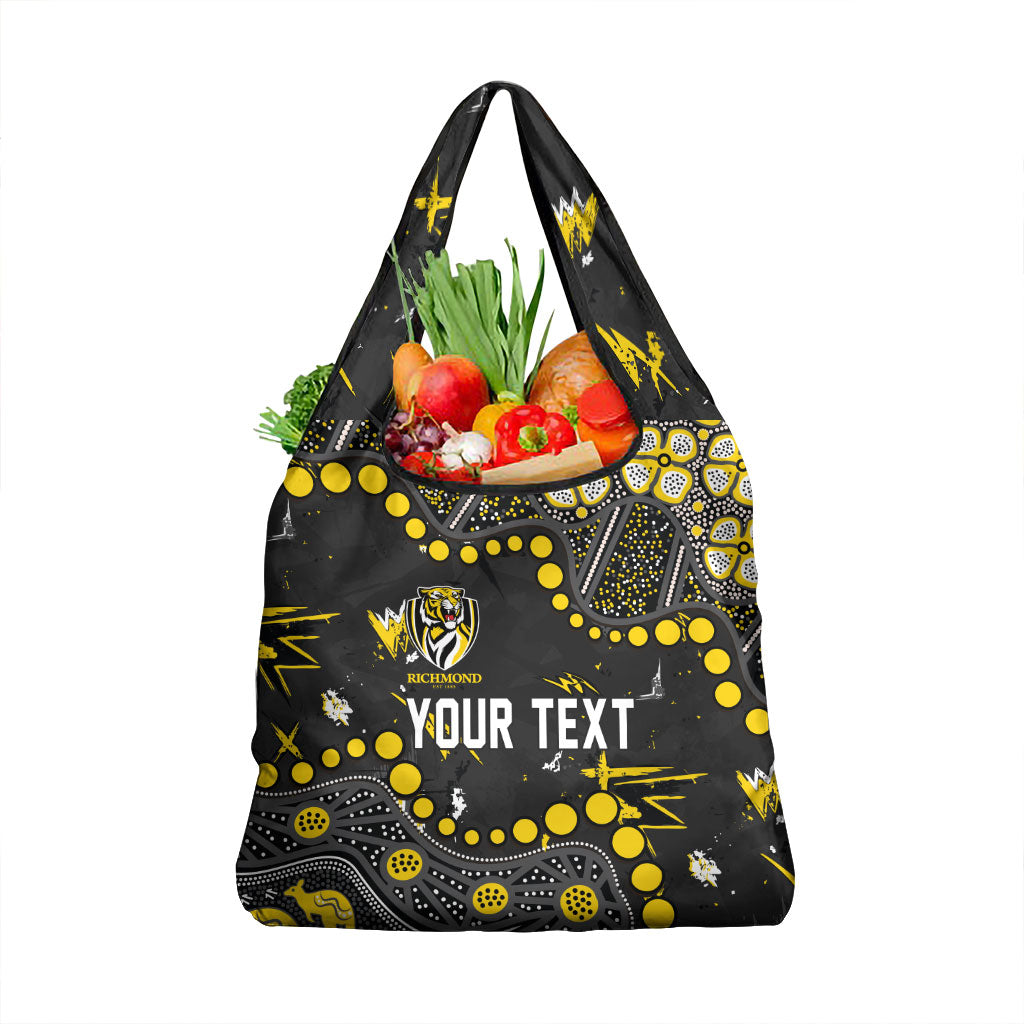 Personalized Richmond Tigers Grocery Bag Aboriginal Pattern with Graffiti Style