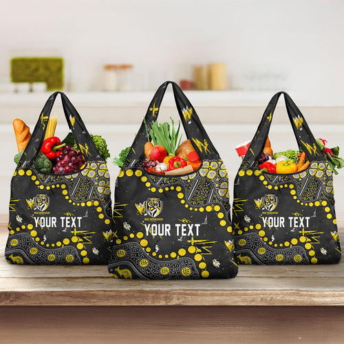 Personalized Richmond Tigers Grocery Bag Aboriginal Pattern with Graffiti Style