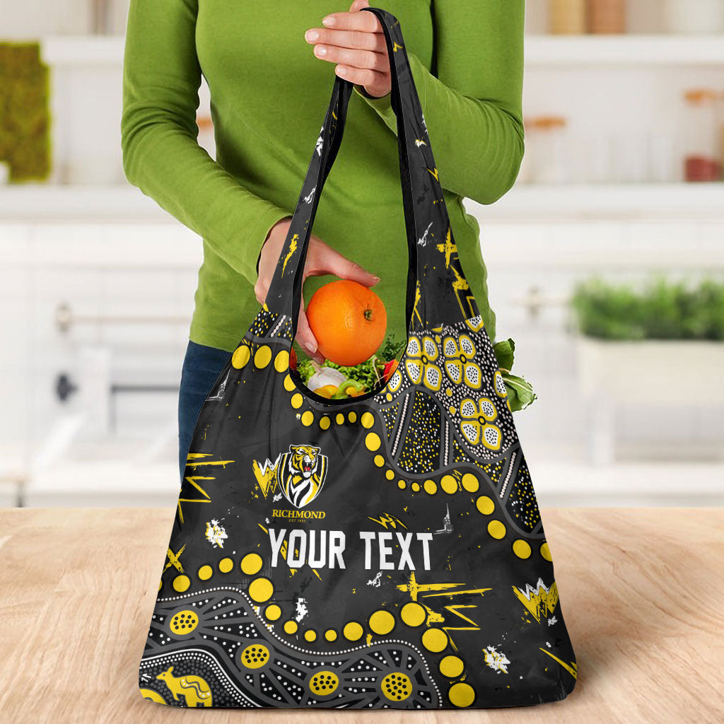 Personalized Richmond Tigers Grocery Bag Aboriginal Pattern with Graffiti Style