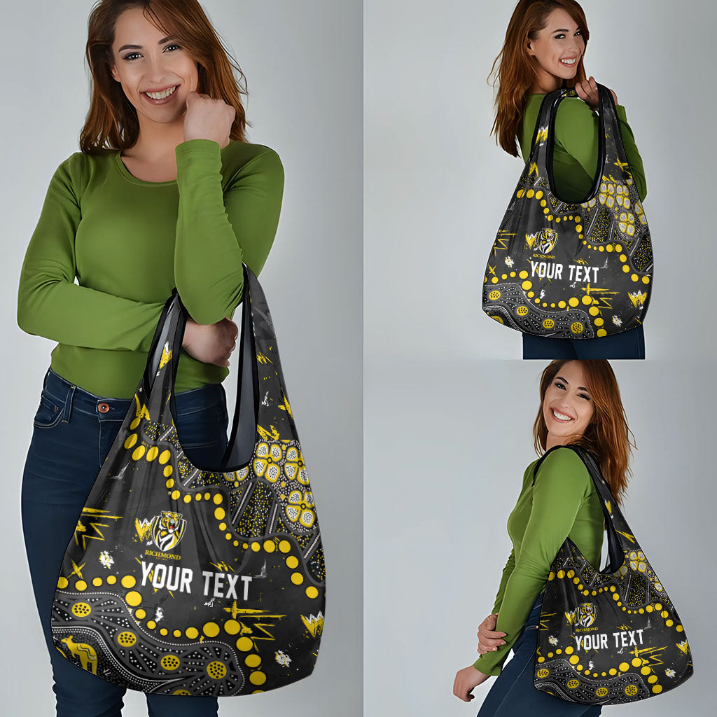 Personalized Richmond Tigers Grocery Bag Aboriginal Pattern with Graffiti Style