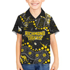 Personalized Richmond Tigers Hawaiian Shirt Aboriginal Pattern with Graffiti Style