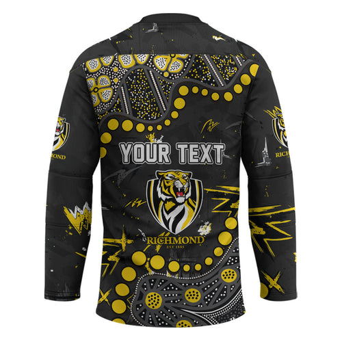 Personalized Richmond Tigers Hockey Jersey Aboriginal Pattern with Graffiti Style