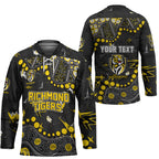 Personalized Richmond Tigers Hockey Jersey Aboriginal Pattern with Graffiti Style