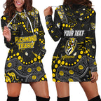 Personalized Richmond Tigers Hoodie Dress Aboriginal Pattern with Graffiti Style
