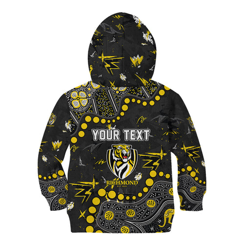 Personalized Richmond Tigers Kid Hoodie Aboriginal Pattern with Graffiti Style