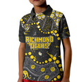 Personalized Richmond Tigers Kid Polo Shirt Aboriginal Pattern with Graffiti Style