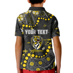 Personalized Richmond Tigers Kid Polo Shirt Aboriginal Pattern with Graffiti Style